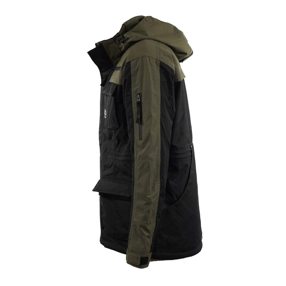 Multifunktionsjacke 3.0 - schwarz / oliv - Seitenansicht