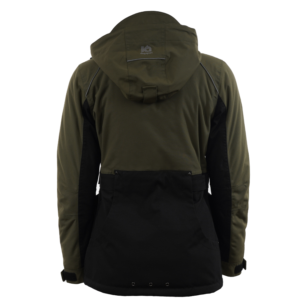 Winterjacke Hundebesitzer Rückenansicht