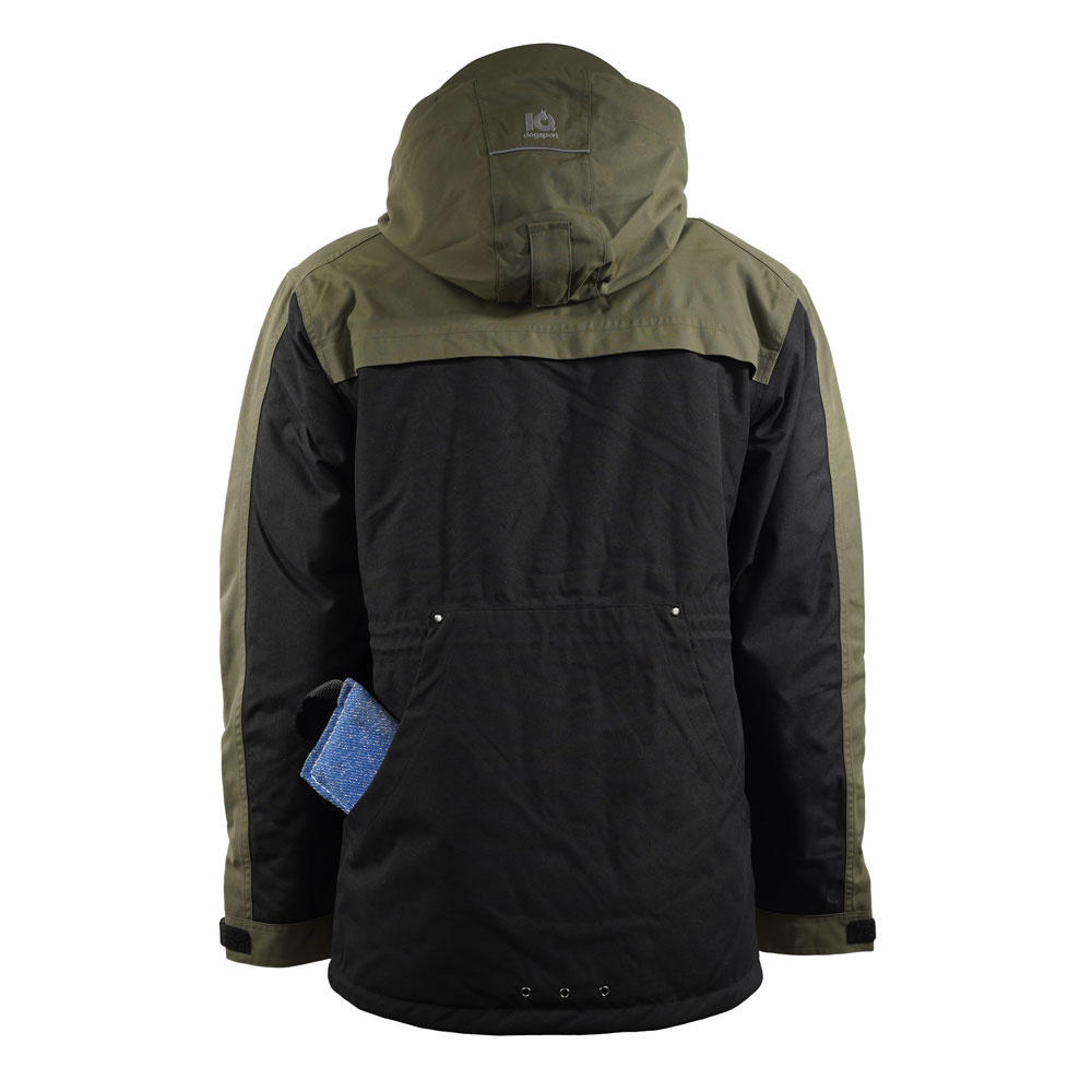 Multifunktionsjacke 3.0 - schwarz / oliv - Rückenansicht