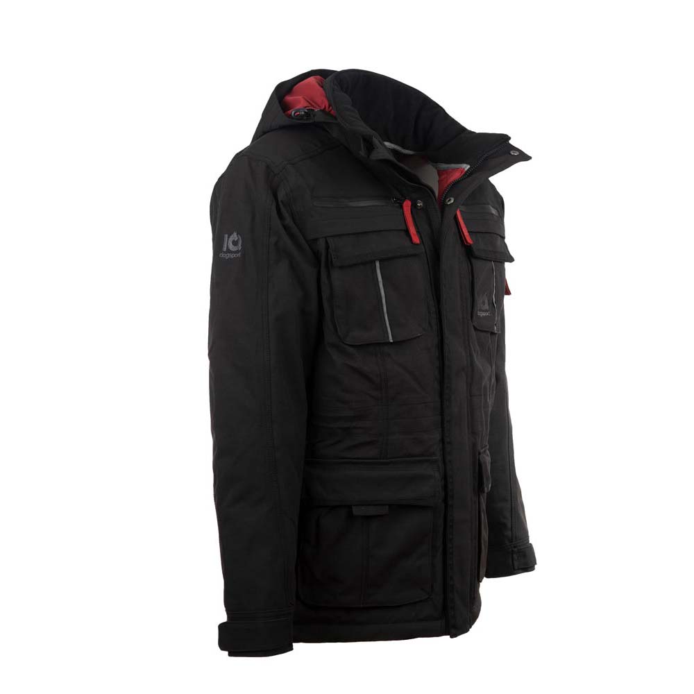 Winterjacke Hundehalter Unisex Schwarz Diagonal